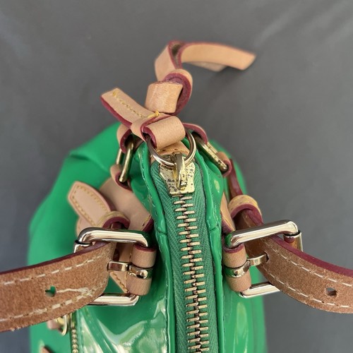 Dooney & Bourke Mini NINA Umhängetasche KELLY GREEN Lackleder Vacchetta Reißverschluss NM - Bild 11 von 16
