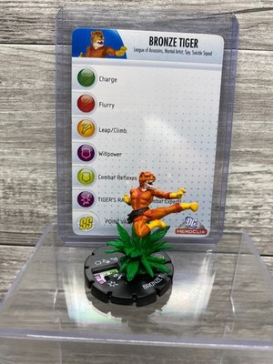 DC Heroclix BRONZE TIGER #32 Unique Silver Rare w/ Card