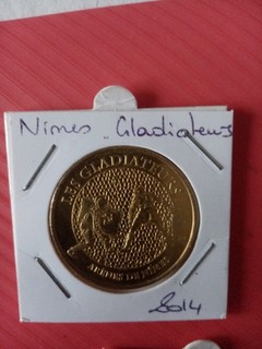 médaille touristique monnaie de paris MDP 30 nimes gladiateurs 2014