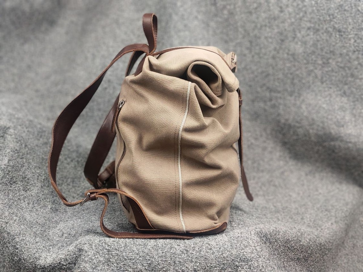 Kurashiki Ichizawa Hanpu Japan Design Vintage Canvas Leather