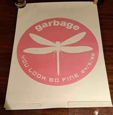 GARBAGE U.K. RECORD COMPANY PROMO POSTER FOR THE SINGLE ''YOU LOOK SO FINE'' 1999