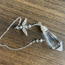 Clear Quartz Pendulum Divination Dowsing Finding Lost Items Spirit Board Healing