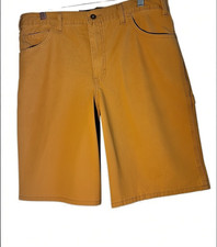 dickies mens brown duck canvas relaxed fit carpenter utility shorts 32-44 new