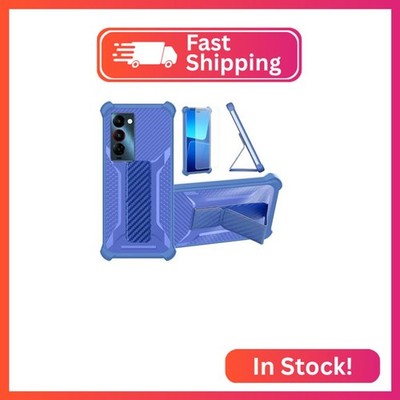 Aroepurt Case for Tecno Camon 18 Premier Phone Case Stand Cover [with Tempered G