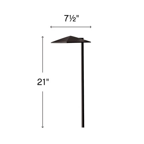 Hinkley Lighting 1561-LL 12v 1.5w 2.5VA 21" Tall LED Side Mount - Black - Picture 4 of 10