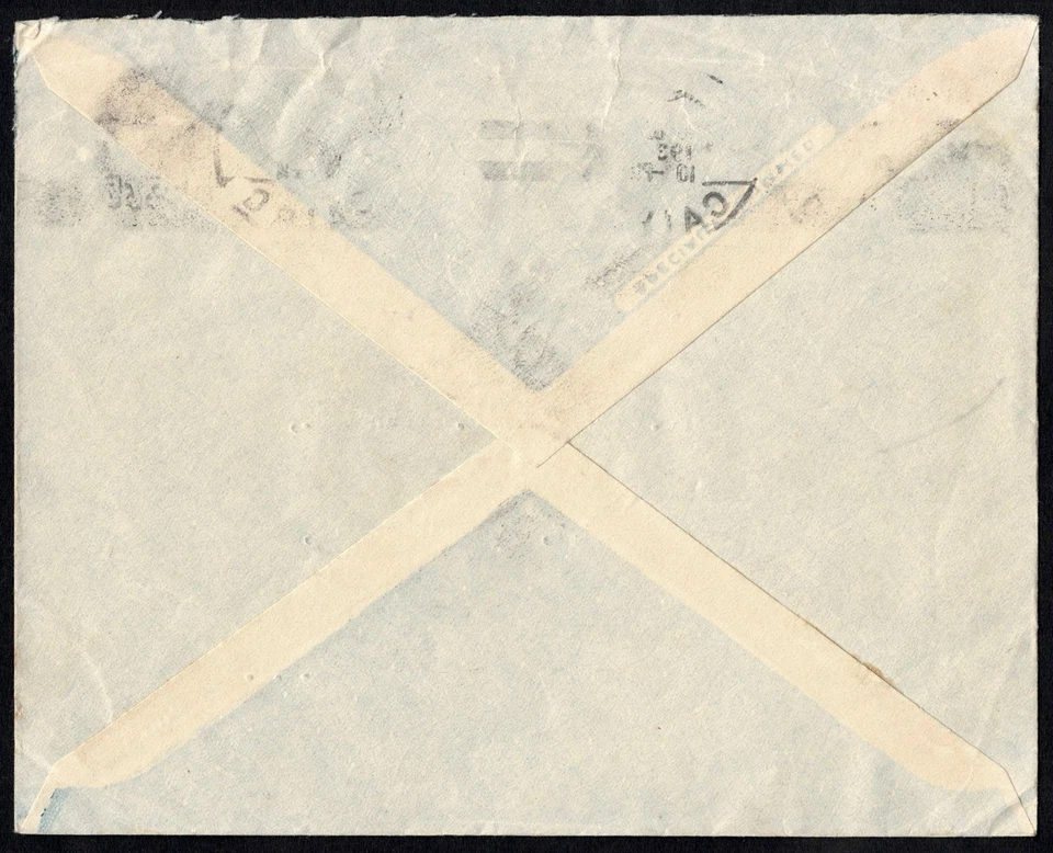 1934 Egipto correo aéreo cubierta al Reino Unido, Rey Fuad 1m + 27m, El Cairo a Londres Foto 3 de 3