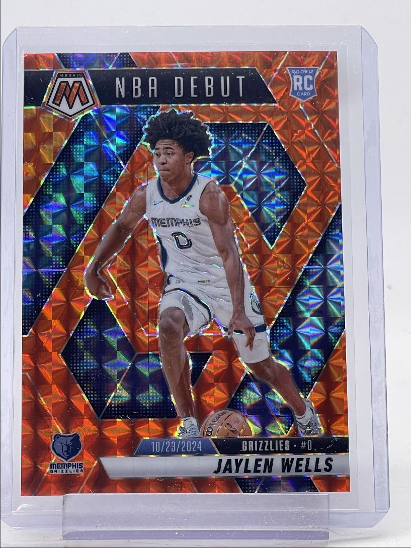 JAYLEN WELLS 2024-25 MOSAIC ROOKIE NBA DEBUT ORANGE PRIZM RC /249 Q5384