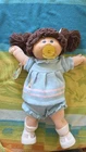 Cabbagepatch Kids Vintage, Girl W/Pacifier, Birth Certificate, Brown Pig Tails