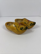 Vintage Hand Carved Wooden Clogs Shoes "Klompen" Made in Holland