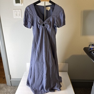 If By Sea Women s V-Neck Dress Blue Size Small