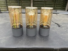 3 X Anthracite Wall Lights With Bulbs