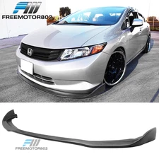 For 12 Only Honda Civic Sedan CS2 Style Front Bumper Lip Splitter Chin Spoiler