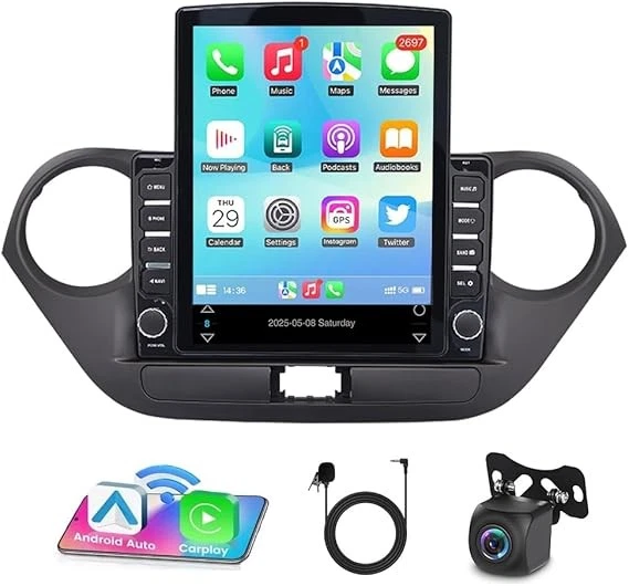 Radio estéreo 2+64G Android 15 GPS NAVEGACIÓN Carplay para Hyundai Grand i10 2014-2019 Foto 4 de 4