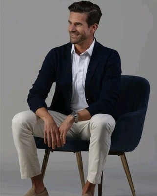 NWT Collars and Co The Milano Deconstructed Knit Swazer Merino Sweater Blazer