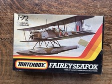 Matchbox PK-36 ,1/72 ,Fairey Seafox Plastic Model Kit , Complete And Unused  !￼