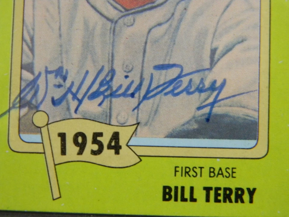 Raro Béisbol Inmortales Bill Terry Auto Certificado de Autenticidad JSA HOF 1954 Gigantes Leyenda # 3 Foto 2 de 4