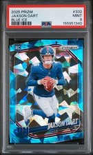 JAXSON DART 2025 PANINI BLUE ICE PRIZM /99 ROOKIE #332 PSA 9 MINT