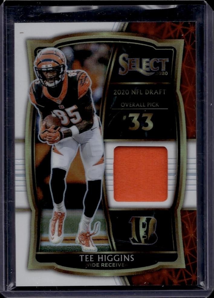 Tee Higgins Panini Select Draft Selections Memorabilia Prizm #DSTHI White