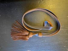 Good genuine shingunto Japanese army WW2 company officer's blue/brown SWORD KNOT