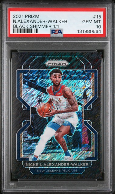 2021 Panini Prizm Black Shimmer 1/1 #15 Nickeil Alexander-Walker 1/1 PSA 10