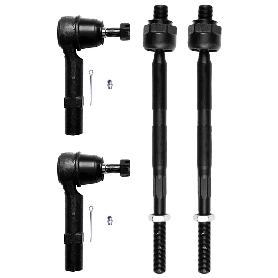 For 2009-2017 Chevrolet Traverse GMC Acadia 4x Inner Outer Tie Rod End Links - Image 2 of 4