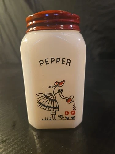 Vintage McKee Pepper Shaker- Lady Watering Can Excellent Condition