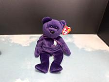 Ty Beanie Baby PRINCESS DIANA the Purple Teddy Bear 1997 -RETIRED 