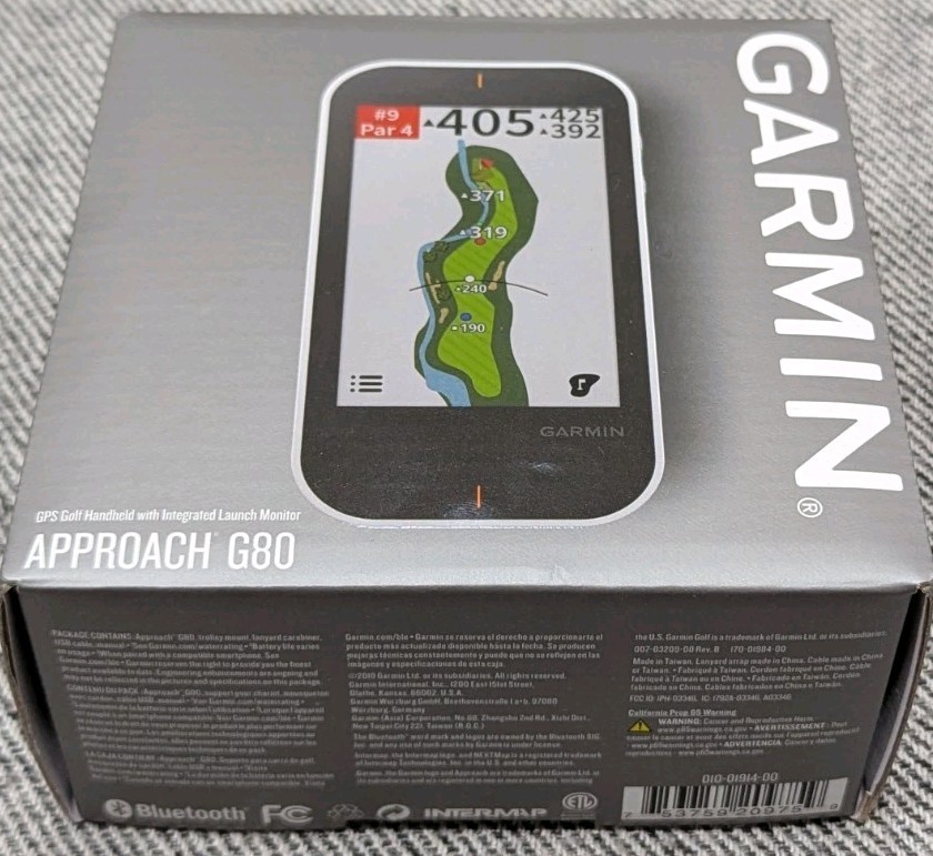 Garmin Approach G80 GPS Golf Handheld & Launch Monitor + Preloaded