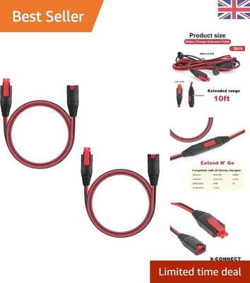 Akku Ladegerät Zubehör: 2er-Pack 10ft NOCO Verlängerungskabel für Genius Serie