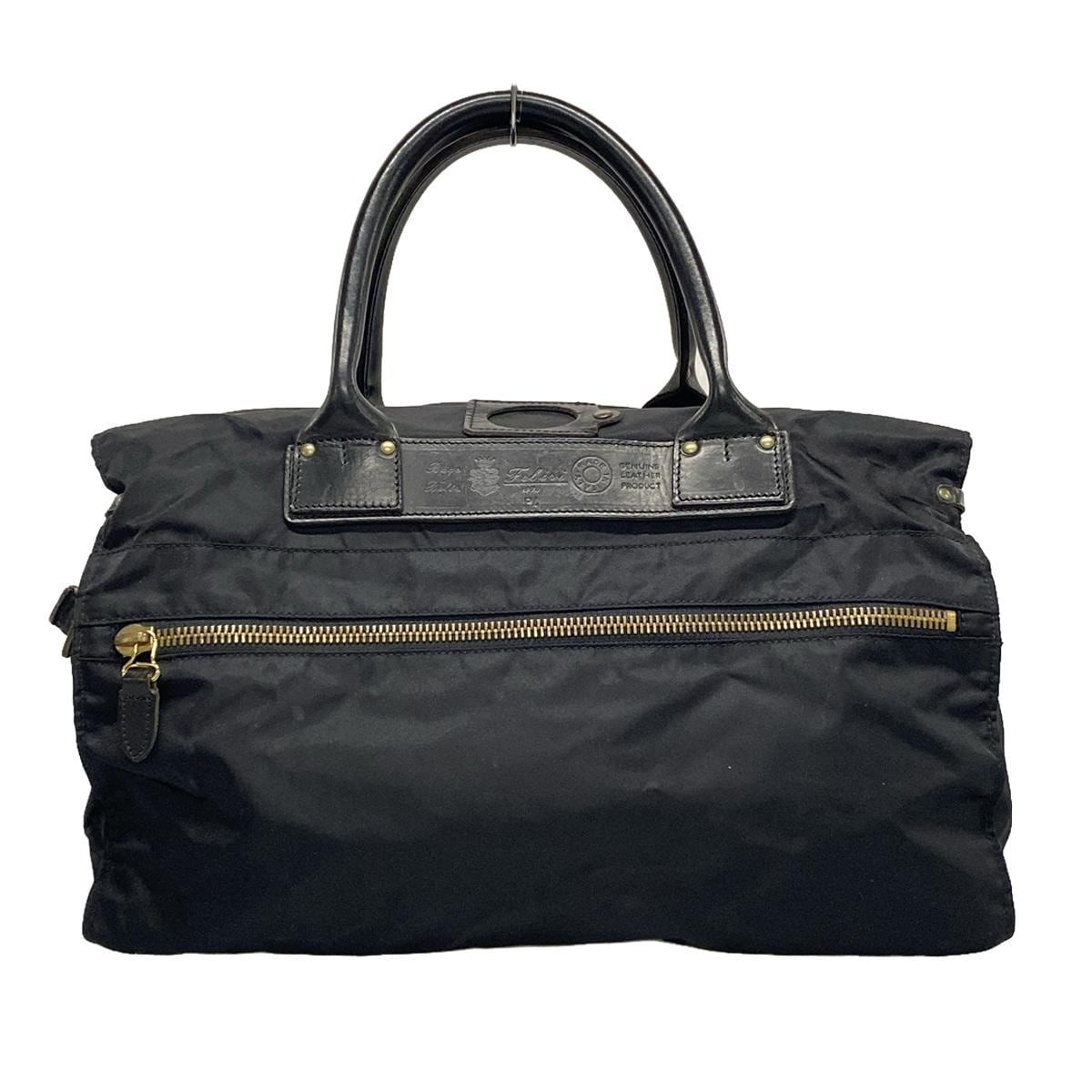 Auth Felisi - P4 Black Nylon Leather Boston Bag | eBay Auth Felisi - P4 Black Nylon Leather Boston Bag | eBay