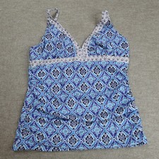 Tommy Bahama Womens Tankini Top Large Tika Ti...