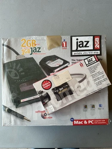 Vintage Iomega 2 GB Jaz External Drive SCSI SEALED Mac and PC