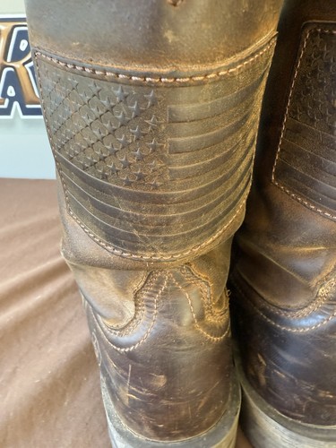 Ariat® Men's Rambler Patriot Distressed Brown Flag Boots 10029692 Men’s 11D - Picture 5 of 9
