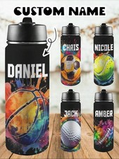 Personalized Insulated Water Bottles for Students - Custom Names, 18oz Stainless