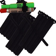 NEW 30PCS 20CM Cable Cord Ties Straps Wrap Hook And Loop Black Fastener Bundling