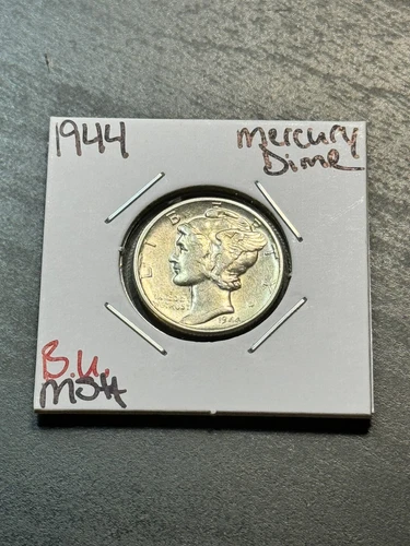 1944 P Mercury Silver Dime GEM BU Uncirculated MS++ Coin (Raw11120)