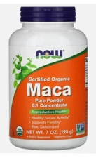 Now Foods Certified Organic Maca Powder 7 oz Support Fertility & Sexual Activity