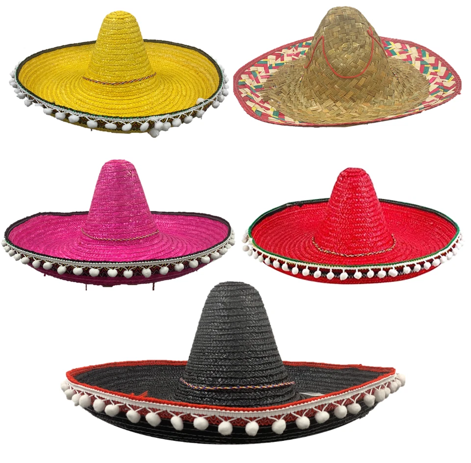 STYLEX PARTY Mexican Hat Sombrero Fancy Dress Costume Southwest Accessory Cowboy Indian Adult