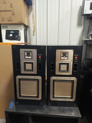 PAIR Of VINTAGE SONY APM-930AV SPEAKER TESTED WORKS *READ