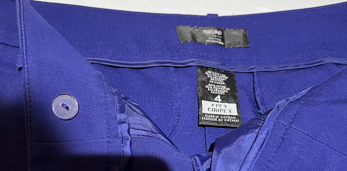 Women's Bootcut Pants Mossimo Blue Size 4 Pants Mid Rise Bootcut Stretch Dressy image 4