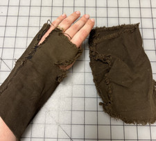 18th Century era Rough Fingerless Mitts out of Scraps, "Turn" TV Costume 110