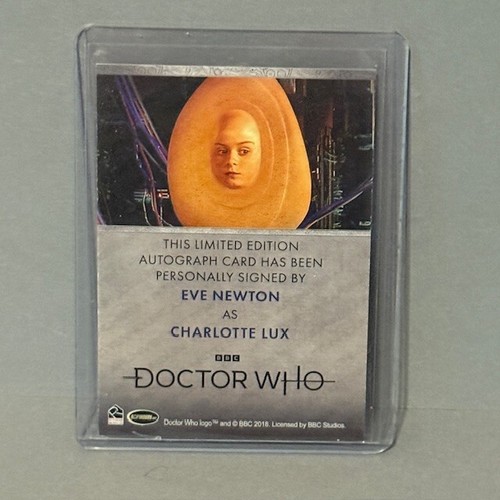 Charlotte Lux Doctor Who Trading On Card Autograph BBC Dr Auto Signature Newton - Picture 2 of 2