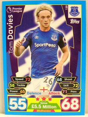 Match Attax 2017/18 Premier League - #120 Tom Davies - Everton