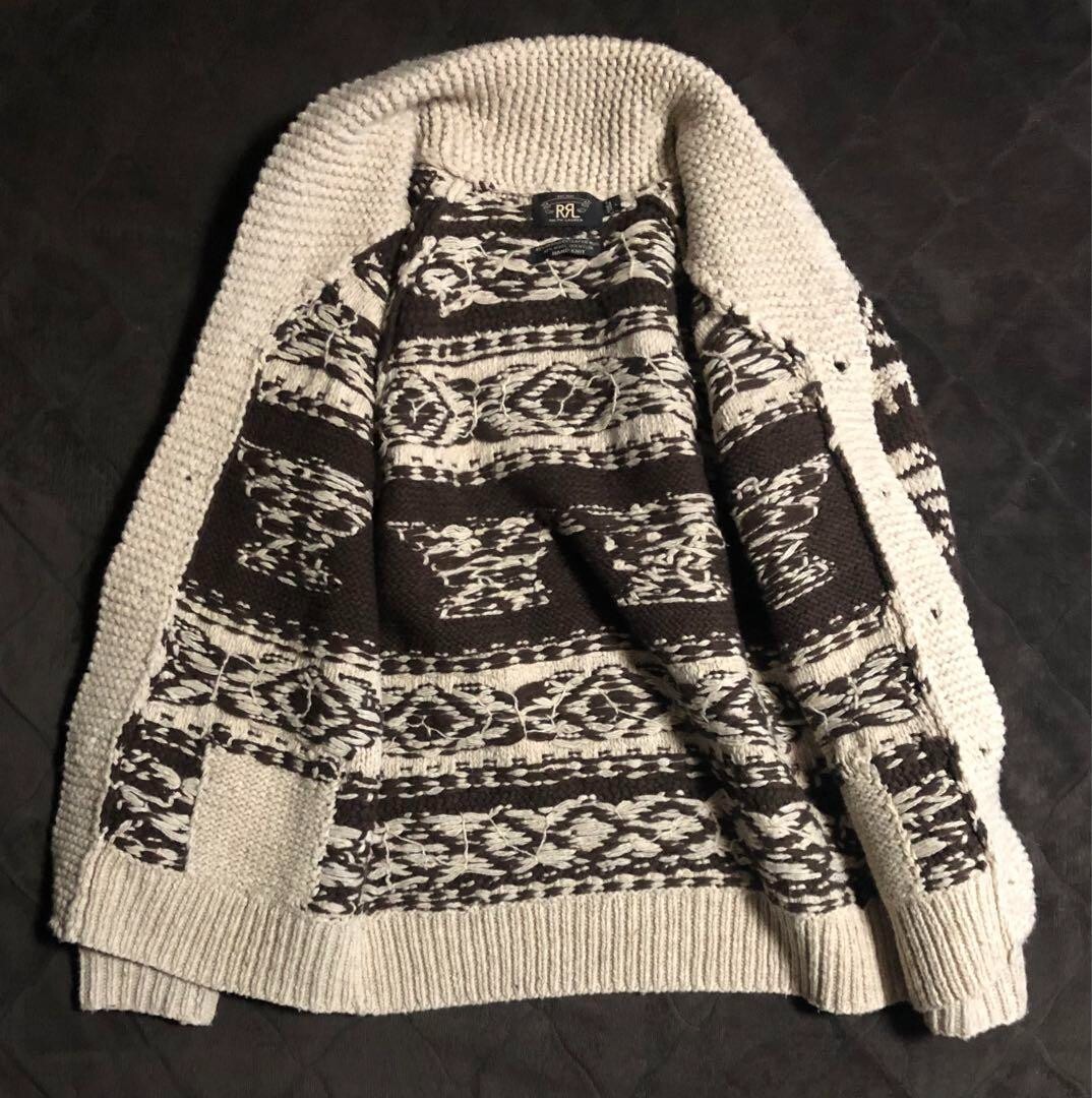 RRL Ralph Lauren ラルフローレン　カウチン　サンダーバード Double Rl Cardigan Sweater RRL Hand Knit Thunderbird Ralph