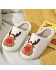 Christmas Slippers Reindeer Slippers Size 10 Holiday Shoes FAST SHIP