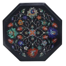 Tavolo angolare in marmo 12" fatto a mano artigianale pietra semipreziosa arredo casa