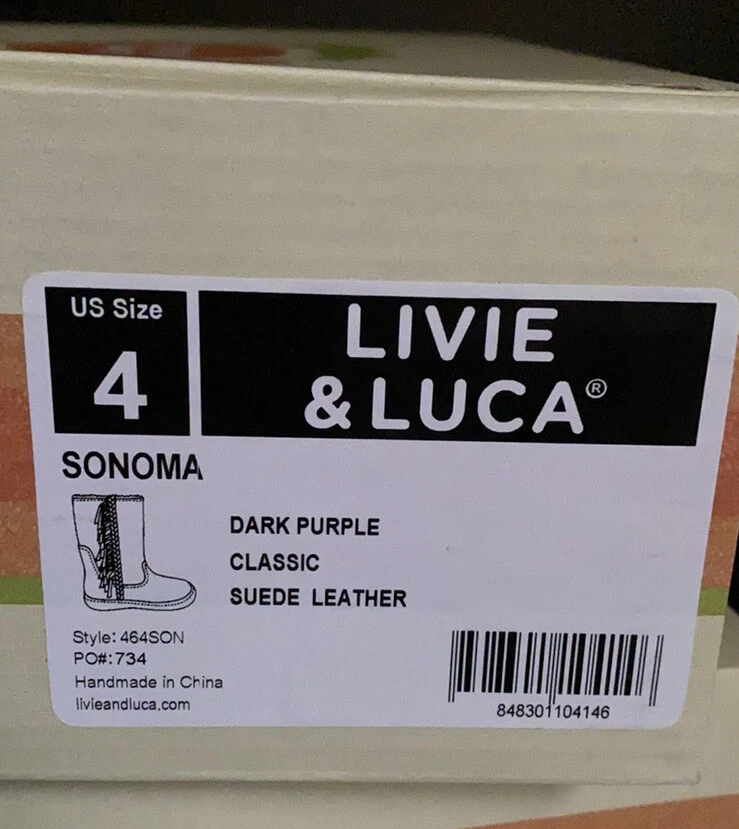 NUEVAS BOTAS COMPLETAS CON FLECOS Matilda Jane Livie & Luca Gamuza Púrpura, Talla Niño 4 Nuevas en Caja Foto 4 de 4