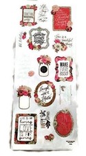 Floral Phrase Mason Jar Stickers Scrapbooking Papercrafting
