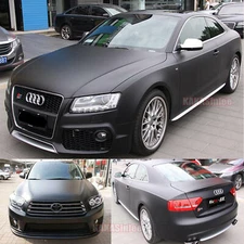Entire Car Vehicle Wrap Black Flexible Matte Satin Vinyl Sticker Bubble Free US