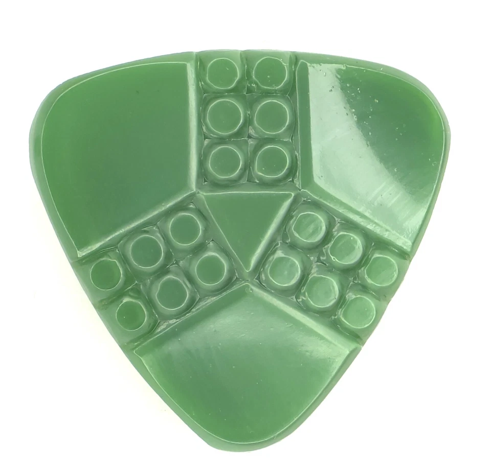 C1940 Vintage MCM Triangle Retro Geometric Mint Green Jade Glass Button LOT 1.06 - Image 2 of 4